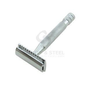 Ensemble de rasoirs de sécurité à double tranchant réutilisables en or rose avec manche en métal pour le visage - Product Image 6
