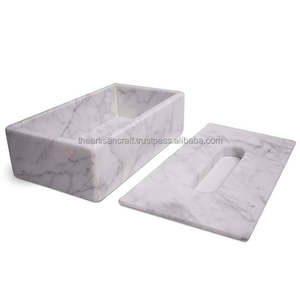 Beautiful Handcrafted Marble <b>Tissue</b> <b>Box</b> Holder Elegant Artisan Craft for Home Dining Table Elegant Beautiful Countertop Decor - Product Image 4