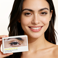 Kit de teinture pour sourcils et cils longue durée en gros, kit professionnel de teinture pour sourcils, kit de teinture au henné pour sourcils à marque privée, noir