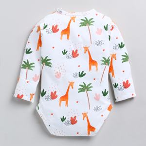 Qualité supérieure Dora la girafe imprimé bio bambou élasthanne body à manches longues pour bébé sous-vêtements bio pour bébé - Product Image 3