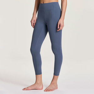 Women's <b>Yoga</b> Leggings 28 Inches High-Waist Tummy Control Quick Dry Spandex/Nylon 220g Custom Logo Workout <b>Pants</b> <b>Pockets</b> - Product Image 5