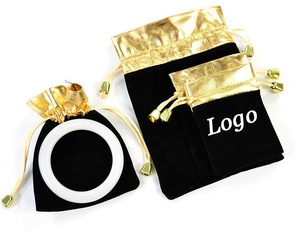 Sac en velours à cordon personnalisé Pochette à monnaie en velours avec impression de logo Pochette à broderie Sacs à monnaie - Product Image 3