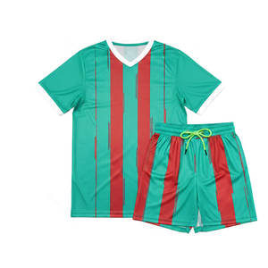 Ensemble de maillots de football personnalisables en polyester respirant avec protection UV pour équipes – Vêtements de sport vierges personnalisables pour la vente en gros - Product Image 5