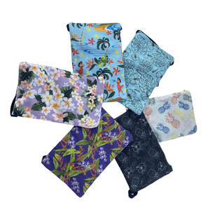 Bolsa de cosméticos de verano de material de algodón ligero con logotipo personalizado con cremallera y patrón - Product Image 6