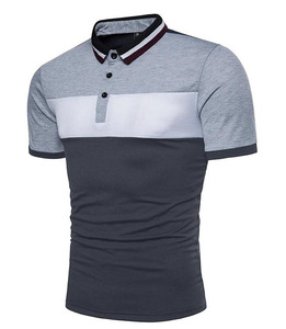 Chemises polo pour hommes en patchwork, à séchage rapide, en coton, à motif uni, design personnalisé, vêtements décontractés - Product Image 5