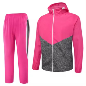 Wholesale Windbreaker Suit Women New Fashion Wear Solid Color Rain <b>Jacket</b> Pants Ladies Wind breaker Tracksuit Women's - Product Image 1
