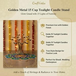 Candélabre à plusieurs bras pour la décoration de mariage et de la maison, porte-bougie en métal résistant à la chaleur - Product Image 5