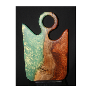 Tabla de cortar de resina epoxi y madera de último diseño para cortar frutas, verduras y carne, tabla de cortar artesanal tipo río para utensilios de cocina - Product Image 2