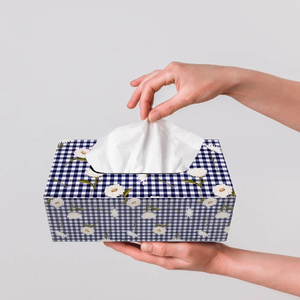 Caja de pañuelos de lujo con revestimiento de esmalte, soporte para servilletas de mesa hecho a mano, almacenamiento decorativo de pañuelos de papel, decoración para el hogar y la oficina - Product Image 4