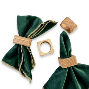 Luxury Handmade Custom Eco-Friendly Stocked Wood <b>Round</b> Napkin Rings for Wedding Decoration - Product Image 1