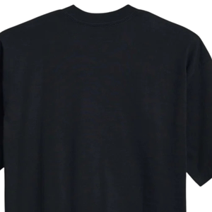 เสื้อยืดโอเวอร์ไซส์ทรงบ็อกซี่ สีดำ ผ้าฝ้ายพรีเมียม ทรงหลวม แขนสั้น สไตล์ลำลอง สตรีทแวร์ เสื้อเปล่า สำหรับงานสั่งทำ - Product Image 4