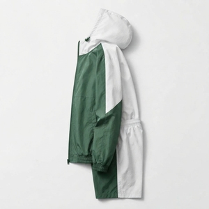 High Quality Custom <b>Men</b> Windbreaker Short Set Relaxed Fit Breathable Windbreaker Nylon Spandex Tracksuit Set Solid for Summer - Product Image 4