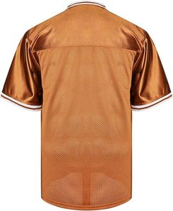 Maillot de baseball personnalisé pour homme en maille bronze, manches courtes, col en V, respirant, uniforme imprimé par sublimation, toutes saisons, vêtements pour adultes - Product Image 2
