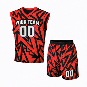 Maillot et short de sport personnalisés pour équipe, imprimés par sublimation, réversibles, été, séchage rapide, extensibles, grandes tailles, 100 % polyester - Product Image 3