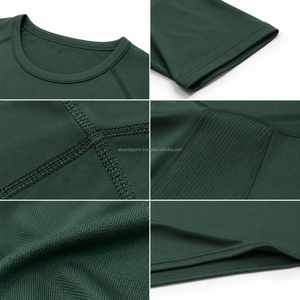 Camiseta Deportiva de Manga Corta Verde para Hombre, 100% Poliéster, Secado Rápido, Impresión por Transferencia de Calor, Logotipo Frontal, Hecha en Pakistán - Product Image 4
