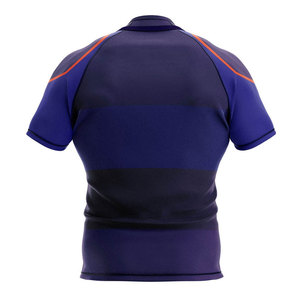 Nueva Camiseta de Rugby Personalizada de Alta Calidad para Hombre, Diseño Personalizado, Impresa, de Secado Rápido, Transpirable, Mezcla de Poliéster y Algodón, Talla Grande - Product Image 3