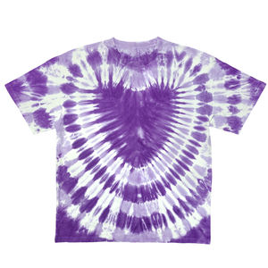 Camiseta Unisex de Manga Corta, 100% Algodón, Estilo Casual, con Estampado Tie-Dye en Forma de Corazón, Personalizable - Product Image 1