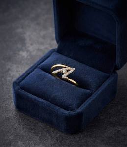 Bague minimaliste lettre Z en moissanite, argent 925 plaqué rhodium, certifiée IGI, sertissage pavé, taille brillant, unisexe, pour fiançailles - Product Image 4