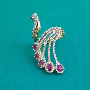 Latest Online Export Quality Classic Cluster <b>Rings</b> Two Tone Plated Brass Zircon Claw Setting <b>Finger</b> <b>Ring</b> 444722 - Product Image 6