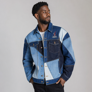 <b>Men</b> <b>Denim</b> <b>Jacket</b> Fashion Trucker Coat with Soft Durable Cotton <b>Denim</b> Fabric Button Front Closure and Comfortable <b>Men</b> <b>Denim</b> - Product Image 1