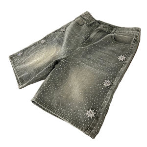 Pantalones Cortos Vaqueros Holgados Personalizados para Hombre, Estilo Jorts, Rotos y Desgastados - Product Image 1