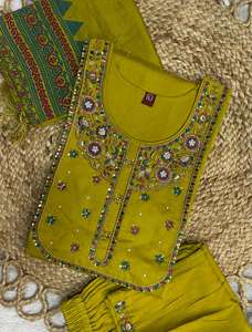 Trendy Designer Indian Pakistani <b>Viscose</b> <b>Silk</b> <b>Fabric</b> Salwar Suit Latest Exclusive Women Fancy New Party Wedding Casual Wear - Product Image 6