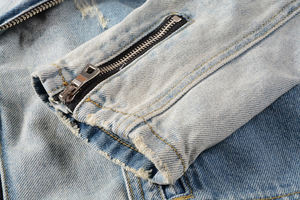 Veste en jean vintage pour homme, sur mesure, style urbain, pour l'hiver, vente en gros, vêtements d'extérieur, veste en jean unie - Product Image 6