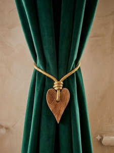 Wooden Heart Shape Curtain <b>Tiebacks</b> Rustic Style Eco-Friendly Bamboo Material Decorative Accessories - Product Image 2