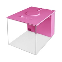 Système de filtration intégré, filtre arrière en acrylique, aquarium, mini-conteneur écologique multicolore de bureau, décoration intérieure