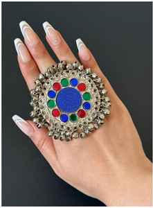 High Quality <b>Stainless</b> <b>Steel</b> Handmade Customized Vintage Afghani Rings Jewelry for Women Wedding & Wholesale - Product Image 3