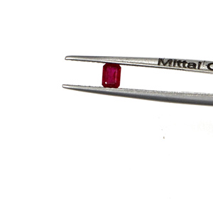 Rubis naturels non traités du Mozambique, octogones calibrés 4x5mm, pierres précieuses de rubis naturelles facettées pour la fabrication de bijoux, prêtes à l'emploi - Product Image 2