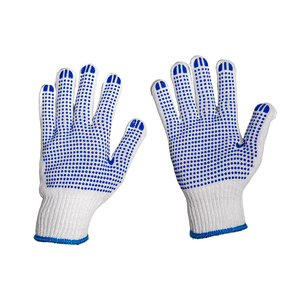 Protective Work Gloves for Material Handling and Assembly OEM <b>PVC</b> Dotted Safety Gloves Cotton Grip Gloves for Warehouse - Product Image 4