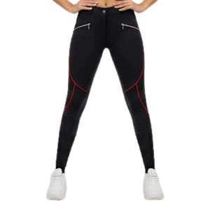 Pantalon d'équitation Jodhpur pour femme OEM, avec grip en silicone de qualité supérieure, fermeture en polyester, taille haute, durable, respirant - Product Image 3