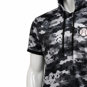 T-shirt de baseball à manches courtes et capuche personnalisé, prix d'usine OEM/ODM, léger, respirant, fabricant de vêtements d'équipe - Product Image 5