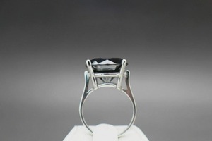 Black Moissaite Diamond <b>Ring</b> 925 Sterling Silver Beautiful Customized Diamond & Other Diamond Jewelry Gift For Her - Product Image 2