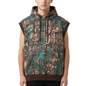 Men <b>Sleeveless</b> <b>Hoodies</b> Custom Cotton Pullover Hooded Casual Gym Training Athletic Streetwear Apparel Breathable Fabric - Product Image 3