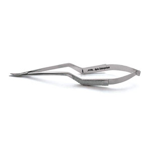 Micro-ciseaux chirurgicaux courbés de 7,5 pouces en acier inoxydable, instrument chirurgical de précision, certifié CE, OEM - Product Image 1
