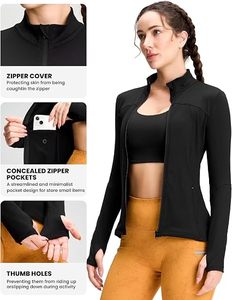 INDEX Top Deportivo Rosa de Manga Larga con Cuello Alto y Cremallera para Mujer, Transpirable, de Spandex y Poliéster, Color Sólido, Ajuste Ceñido Informal - Product Image 3
