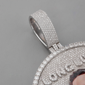 Colgante con diseño de Buzz Lightyear, con foto personalizada, incrustaciones de cristal y diamantes de imitación, chapado en plata, amuleto de joyería hiphop para hombre, regalo - Product Image 4