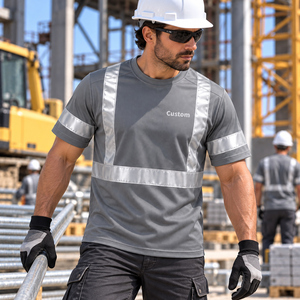 Wholesale <b>High</b> Visibility Construction Fluorescent Hi-<b>vis</b> <b>T</b> <b>Shirt</b> Work Wear Sports Custom Safety Working <b>T</b>-<b>shirts</b> - Product Image 2