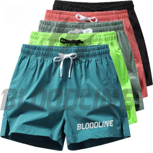 BLOODLINE Men's Green Quick Dry Board <b>Shorts</b> Mid Waist Elastic Waist Casual Style with Pockets <b>PU</b> Material Camouflage Pattern - Product Image 1
