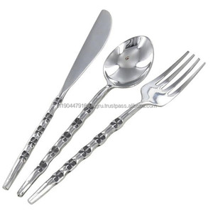 Cubiertos de acero inoxidable personalizables más vendidos con mango de diseñador hecho a mano, plata brillante pulida en caja de regalo para bodas - Product Image 3