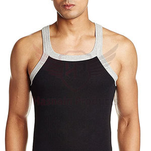 Nouveau modèle de débardeur sans manches en coton et tissu riche pour hommes - Product Image 6