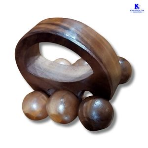 Rodillo de masaje de acupresión de madera de 6 ruedas K Star WRP6 con 6 bolas para relajación muscular y circulación - Product Image 1