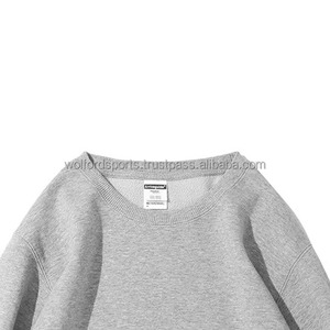Jersey de cuello redondo a rayas bordado personalizado, ropa de calle informal, jersey de alta calidad, liso teñido de felpa en blanco - Product Image 6