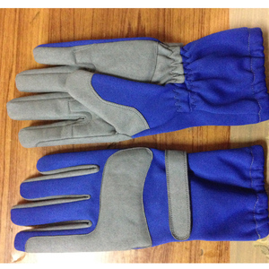 Gants de course à doigts entiers bleus et blancs antidérapants avec fermeture à cordon unisexe pour activités de plein air - Product Image 3