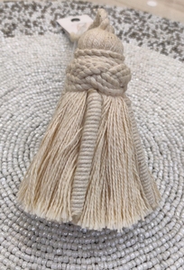 <b>Tassel</b> Fringe Decorative Cotton <b>Tassel</b> <b>For</b> Furniture Corner Accent Beige - Product Image 4