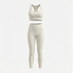 Ensemble de yoga pour femmes, 2 pièces, vêtements de fitness, soutien-gorge de sport, shorts, vêtements de sport pour la salle de sport, entraînement, exercice, antibactérien - Product Image 1