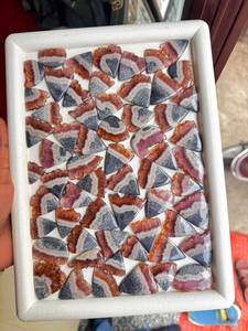 Unique Natural <b>Amethyst</b> Slice Agate Cabochon Loose Gemstone AAA Grade Handmade Smooth Polished for Jewelry Making - Product Image 3