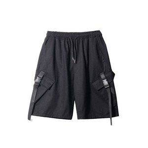 Hot Sale Baggy Cargo Shorts Men Custom Logo Buckle <b>Strap</b> Pockets With Drawstrings For Sale Men's Cargo Casual Shorts - Product Image 2